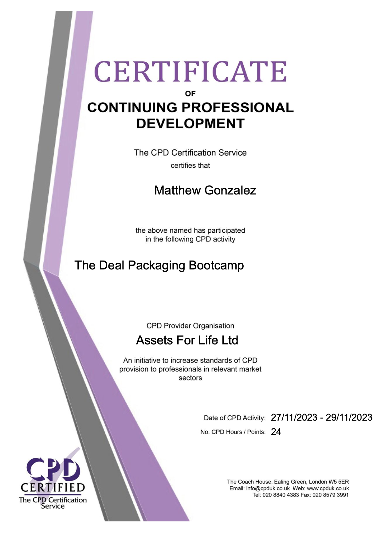 Certification